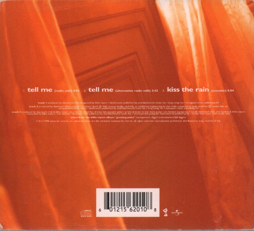 Billie Myers - Tell Me - Cd