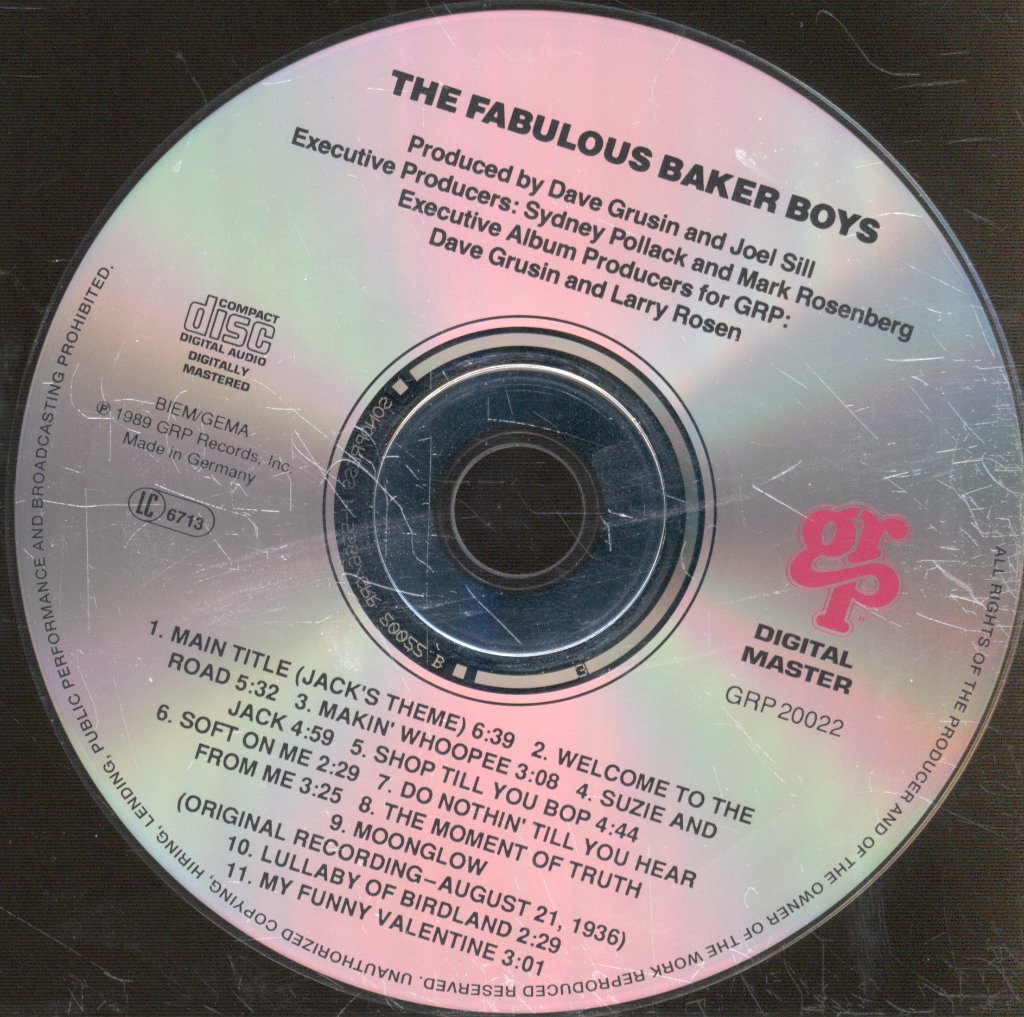Dave Grusin - Fabulous Baker Boys (Original Motion Picture Soundtrack) - Cd