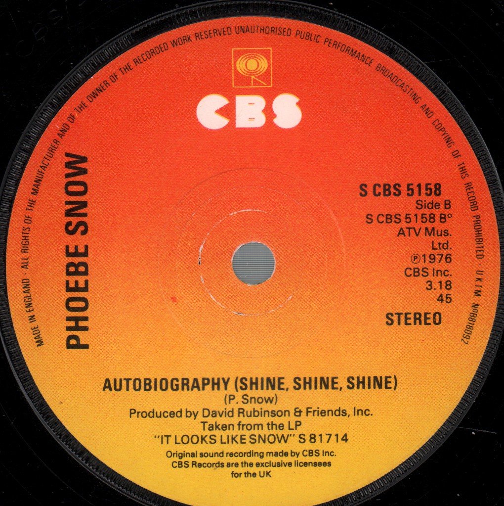 Phoebe Snow - Teach Me Tonight - 7 Inch
