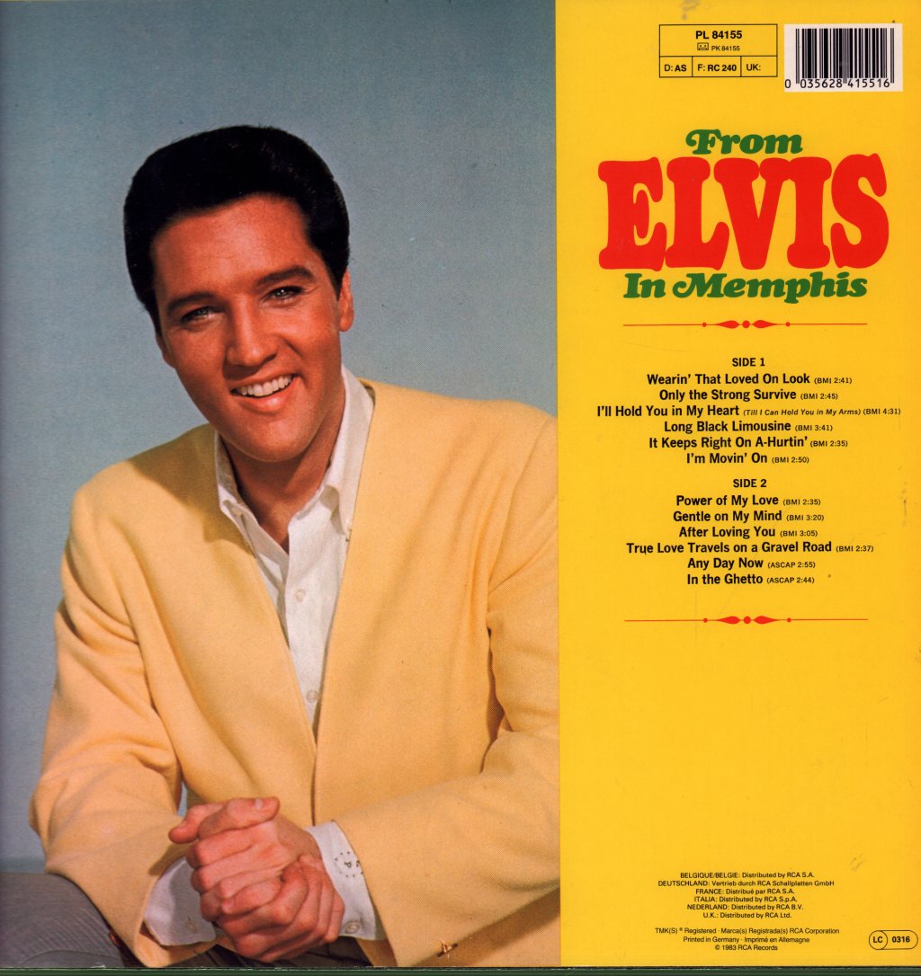 Elvis Presley - From Elvis In Memphis - Lp