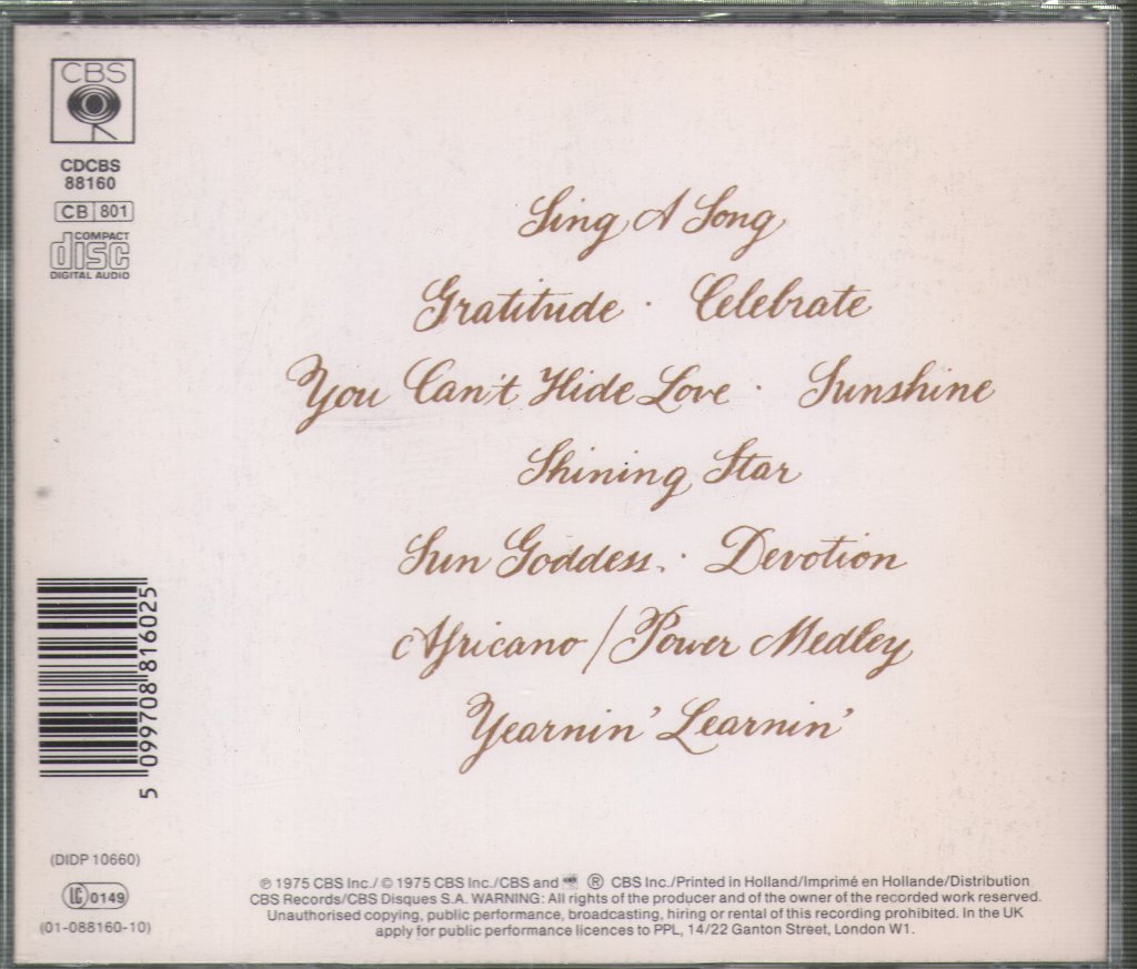 Earth, Wind & Fire - Gratitude - Cd