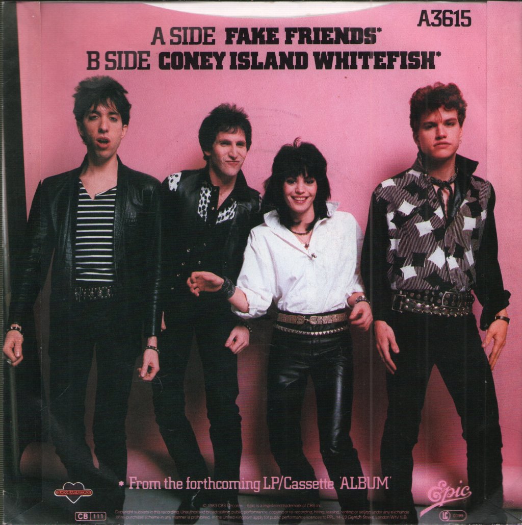 Joan Jett And The Blackhearts - Fake Friends - 7 Inch