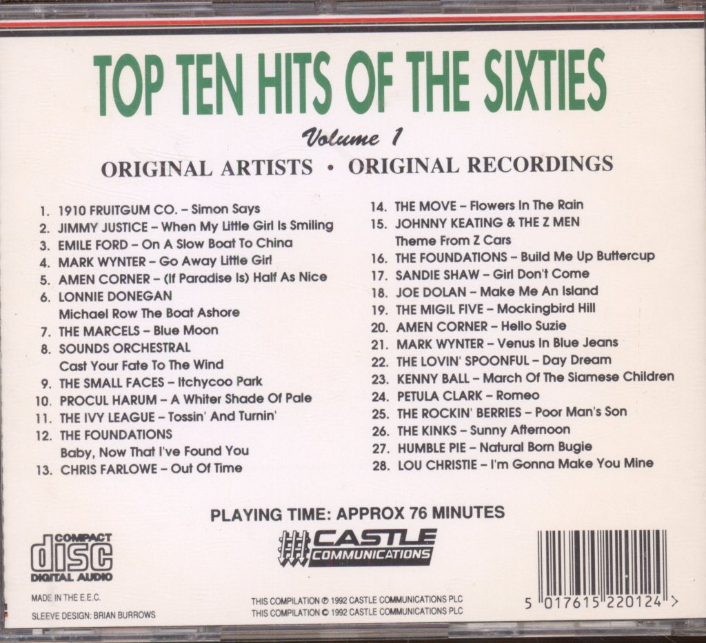 Various Artists - Top Ten Hits Of The Sixties Volume 1 - Cd