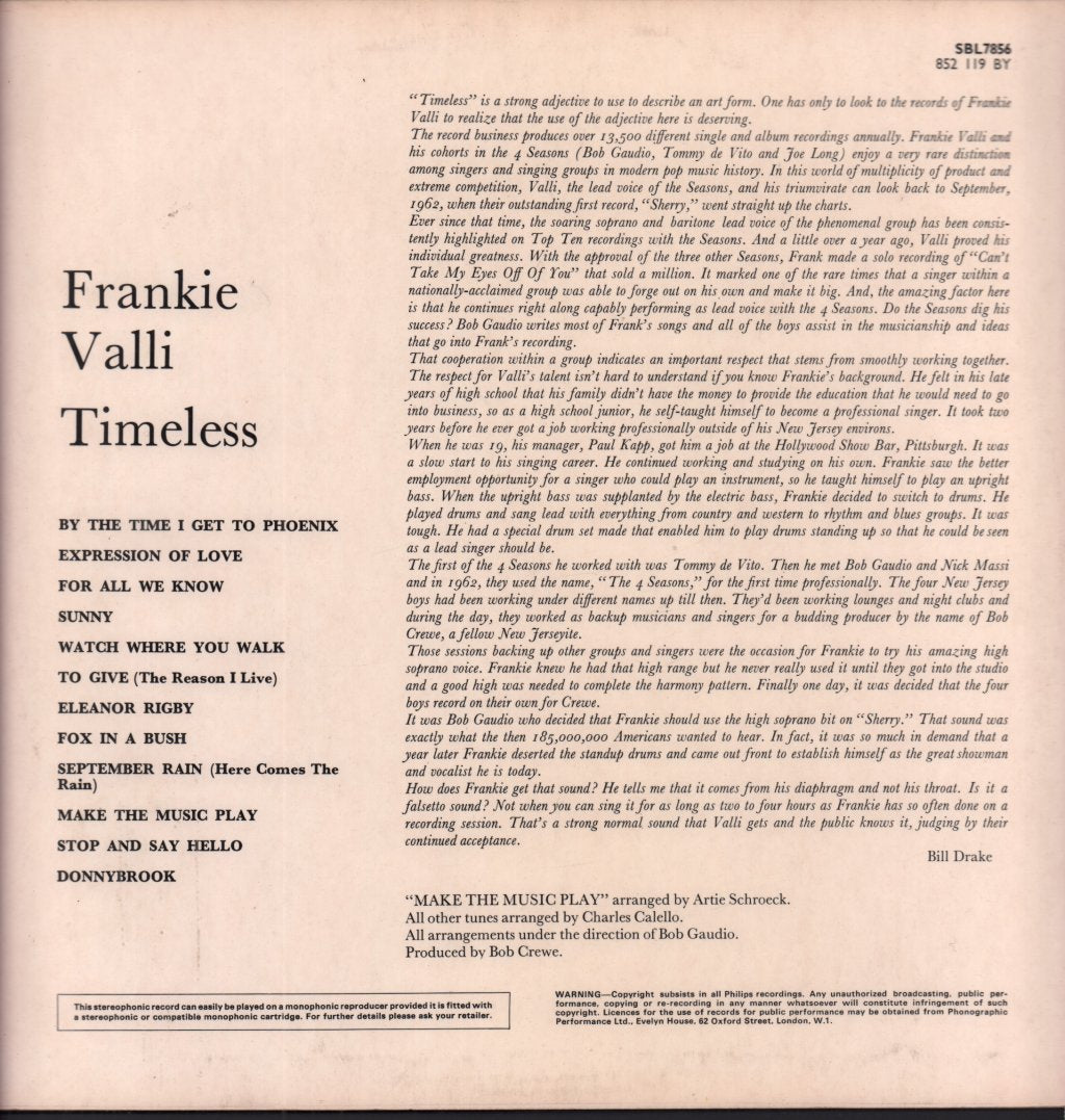Frankie Valli - Timeless - Lp