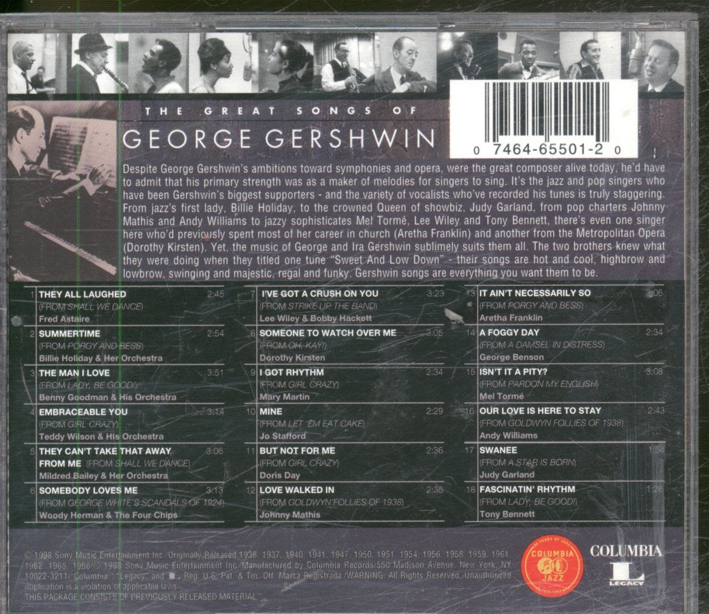 Various Artists - Great Songs Of George Gershwin - Cd