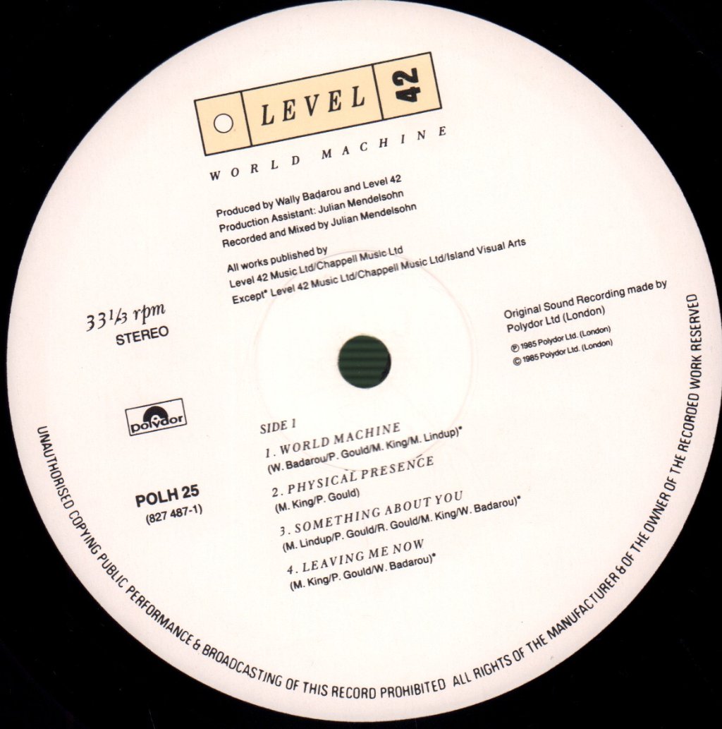 Level 42 - World Machine - Lp
