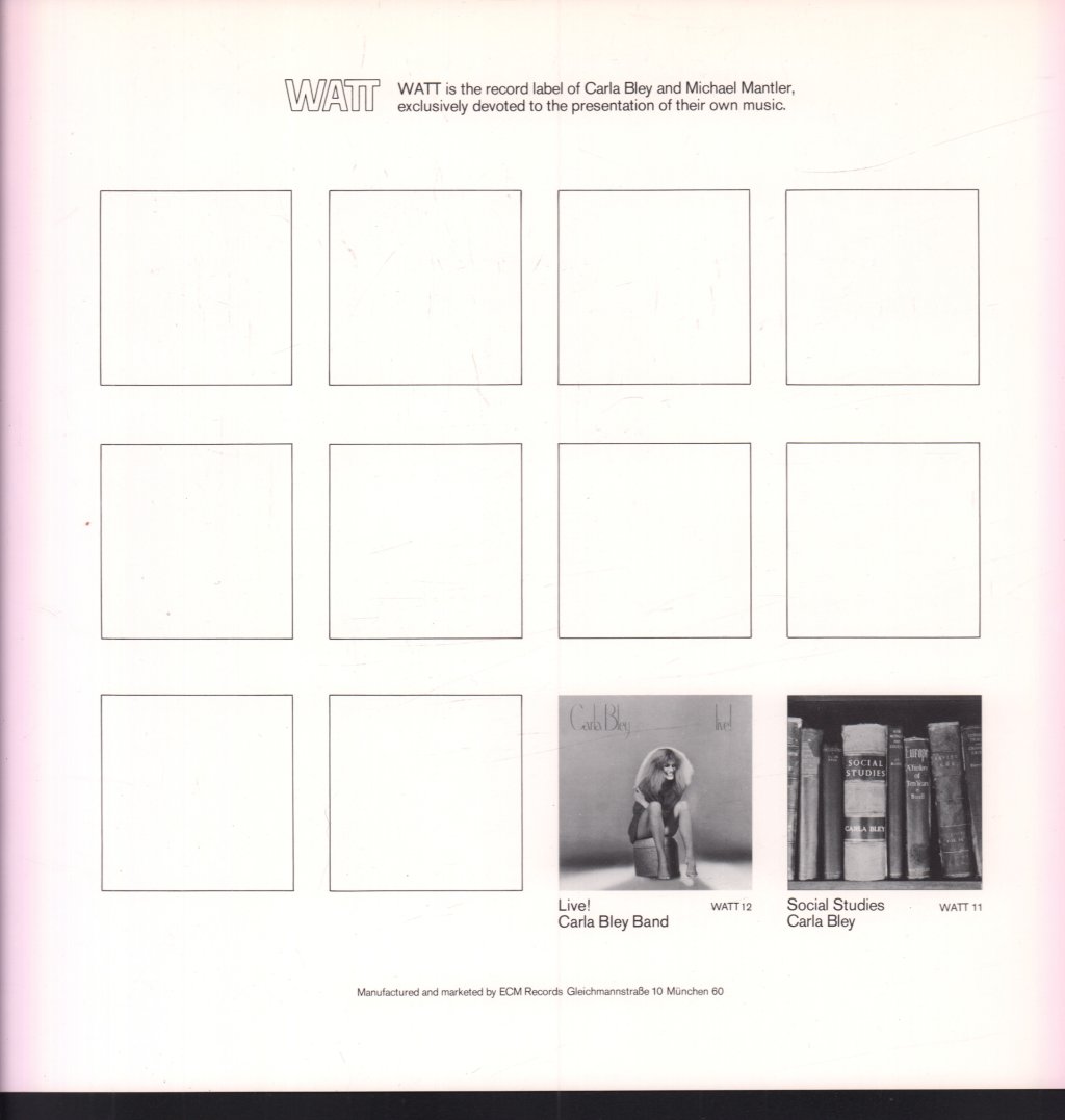 Carla Bley - Live - Lp