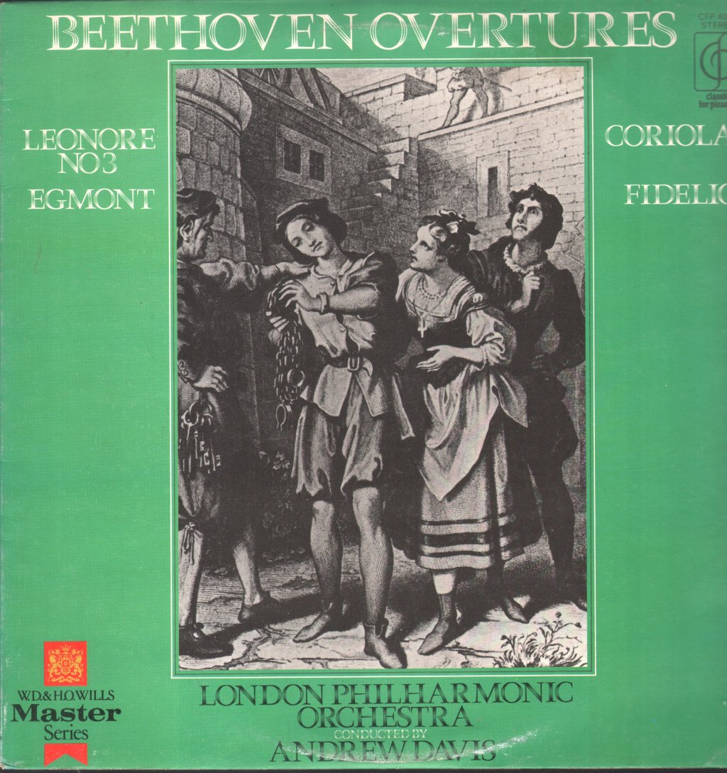 London Philharmonic Orchestra / Andrew Davis - Beethoven - Overtures - Leonore No. 3 / Egmont / Coriolan / Fidelio - Lp