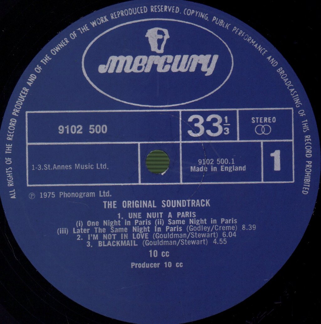 10cc - Original Soundtrack - Lp