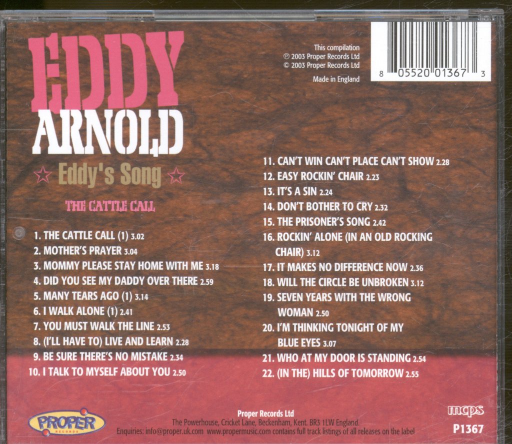 Eddy Arnold - Cattle Call - Cd