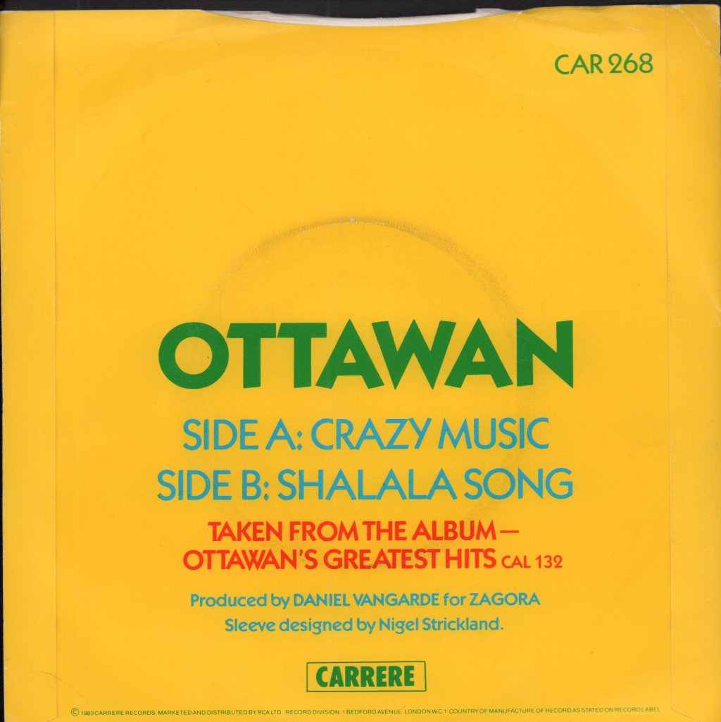 Ottawan - Crazy Music - 7 Inch