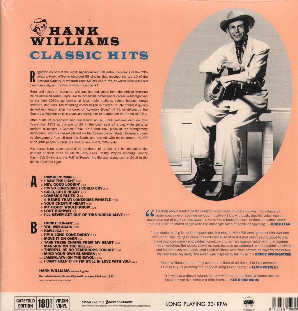 Hank Williams - Classic Hits - Lp