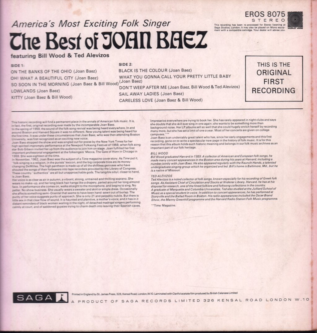 Joan Baez - Best Of - Lp