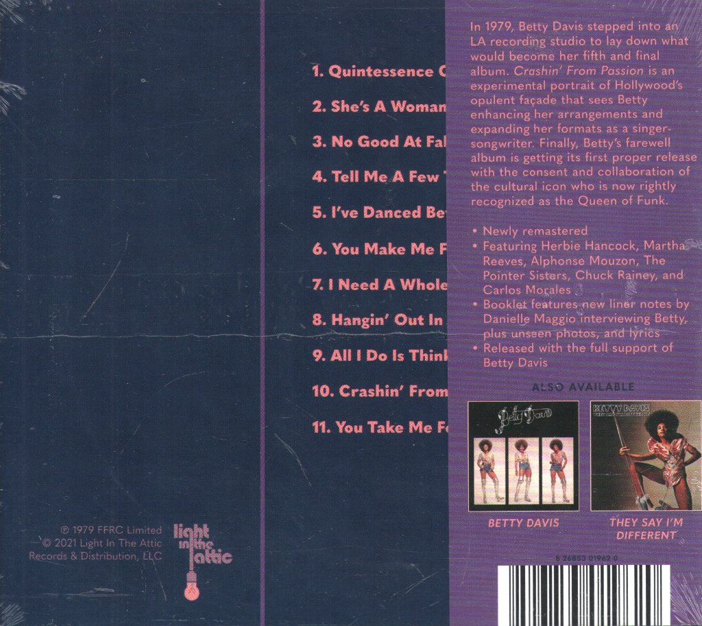 Betty Davis - Crashin' From Passion - Cd
