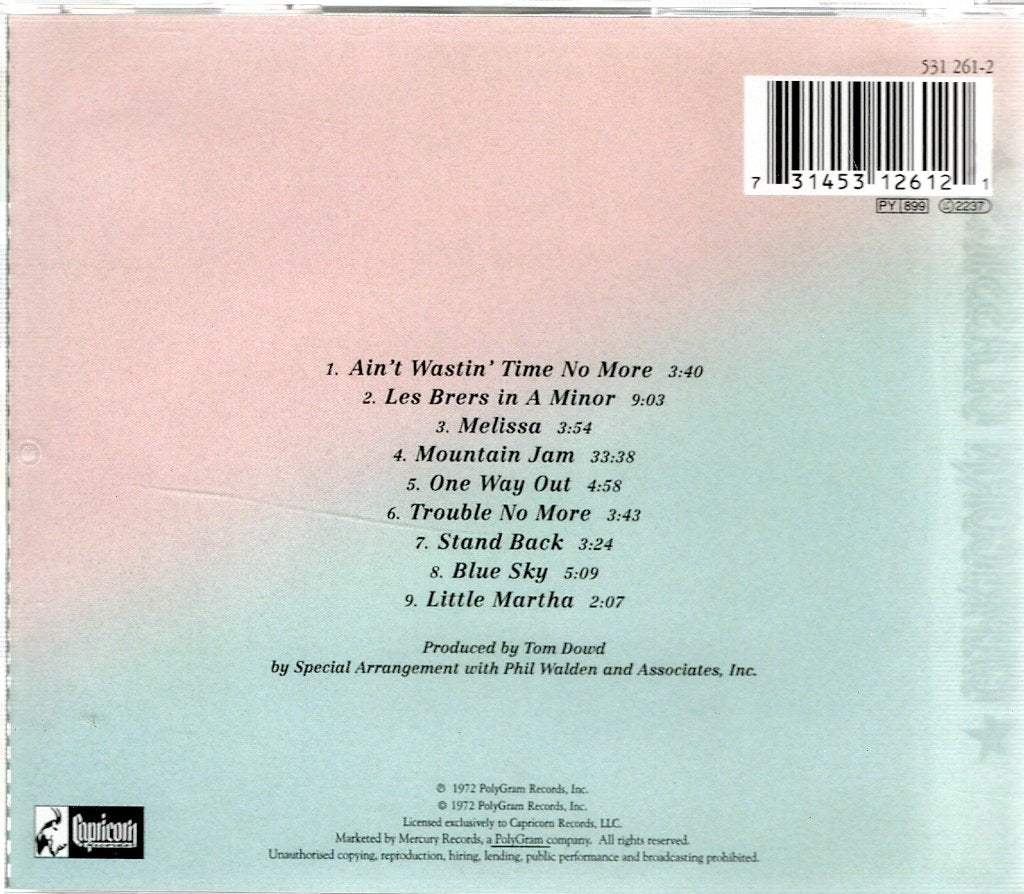 Allman Brothers Band - Eat A Peach - Cd