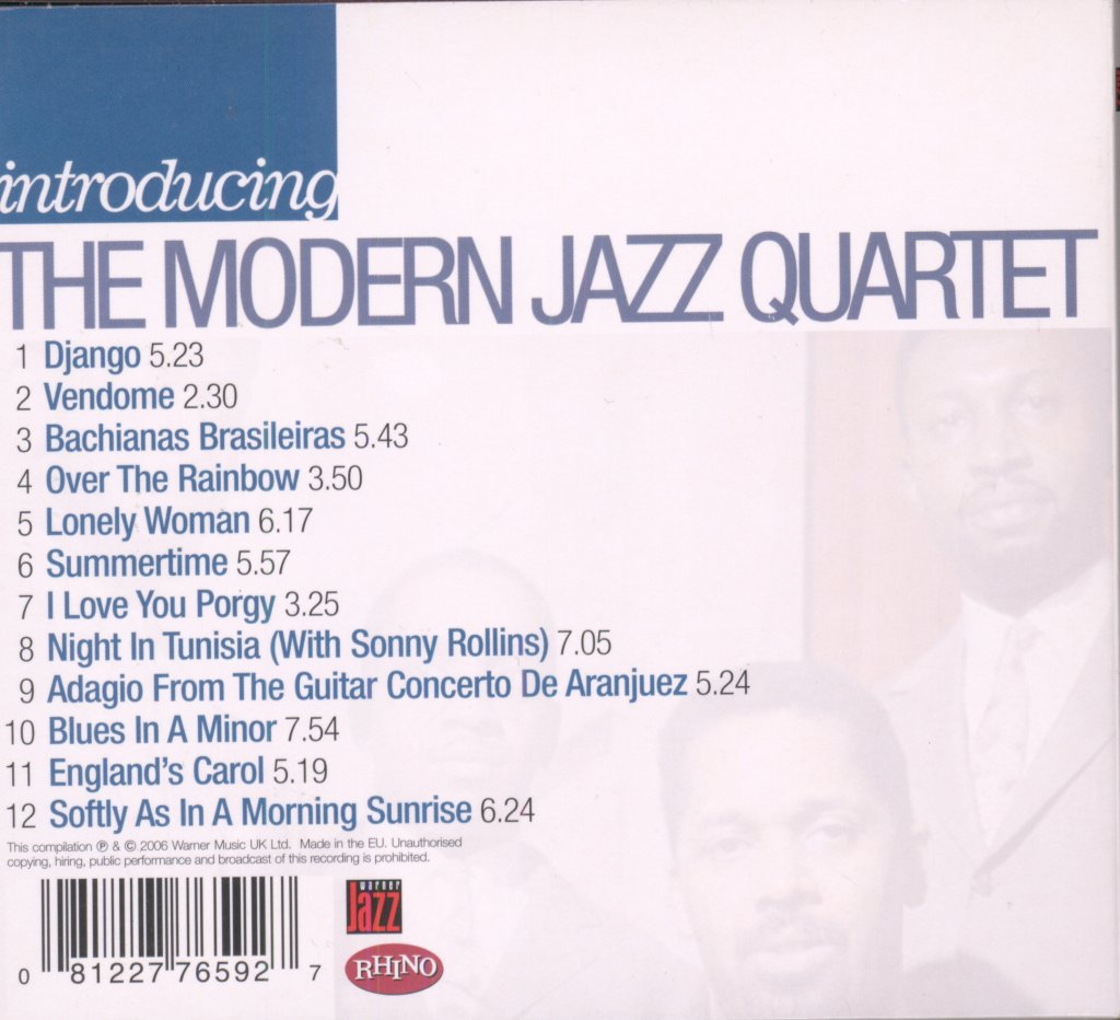Modern Jazz Quartet - Introducing The Modern Jazz Quartet - Cd