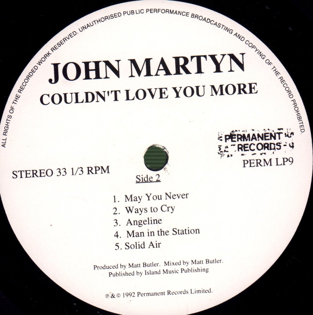 John Martyn - Couldn't Love You More - Lp