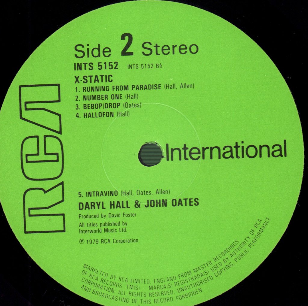 Daryl Hall & John Oates - X-Static - Lp