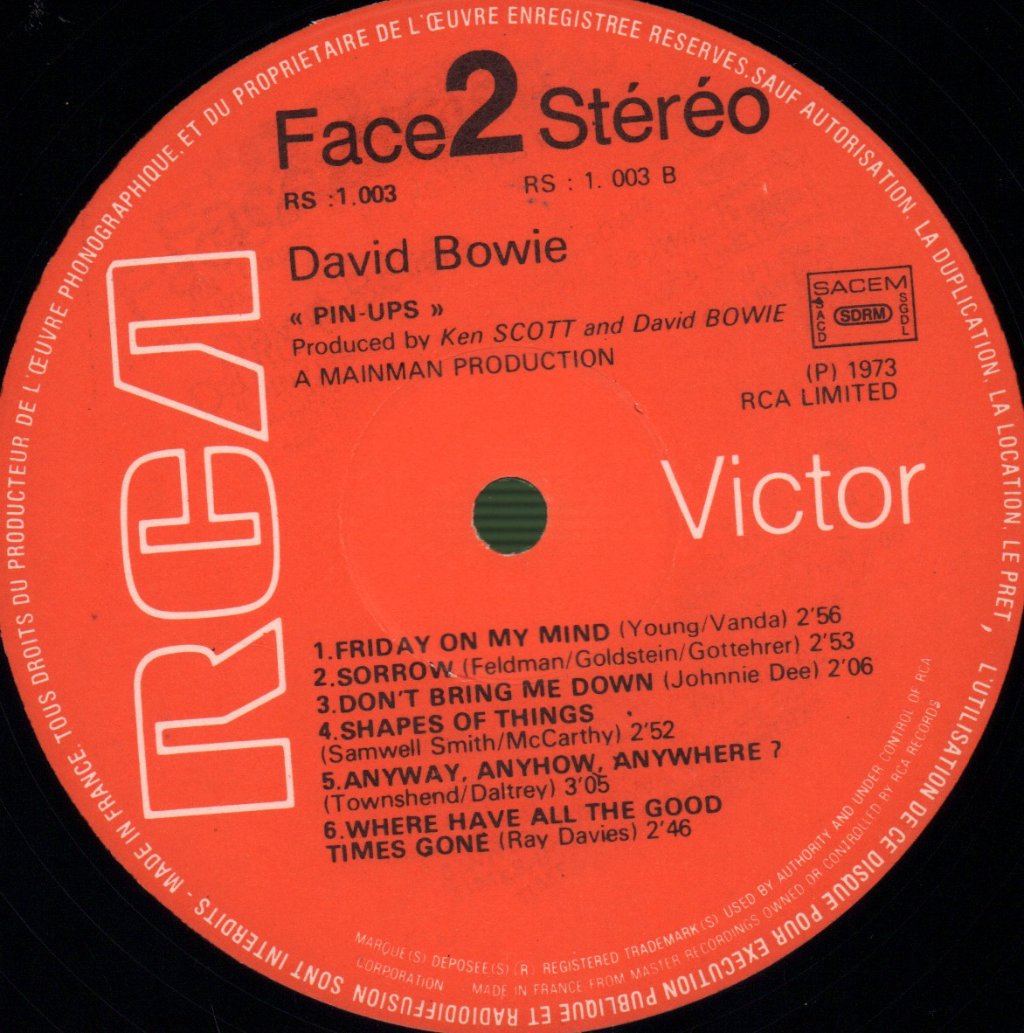 David Bowie - Pin Ups - Lp