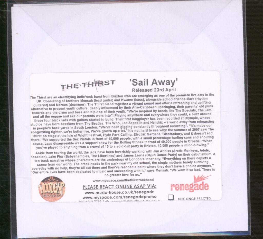 Thirst - Sail Away - Cdr