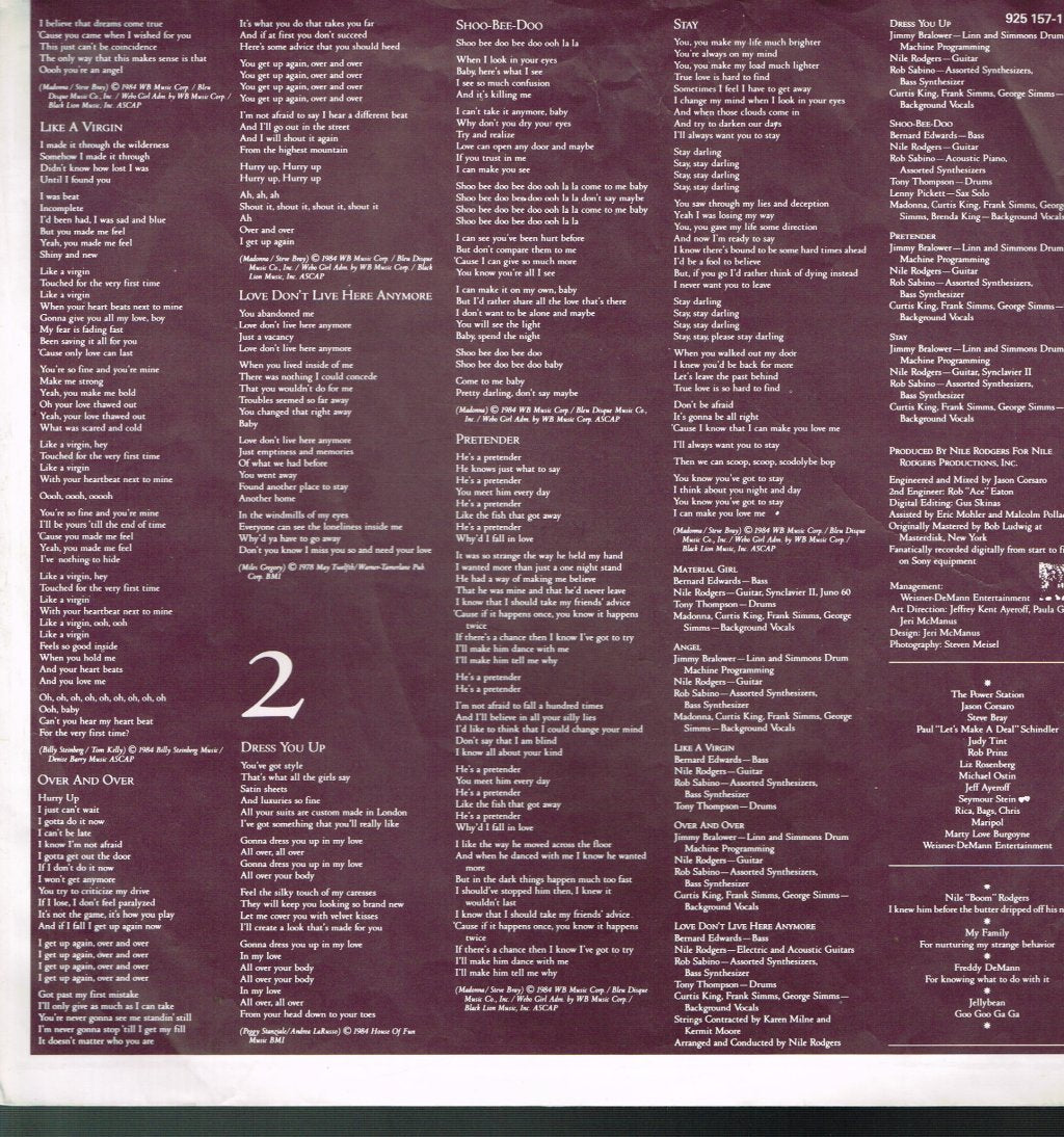 Madonna - Like A Virgin - Lp