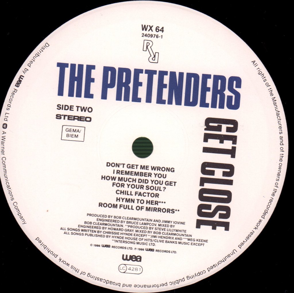Pretenders - Get Close - Lp