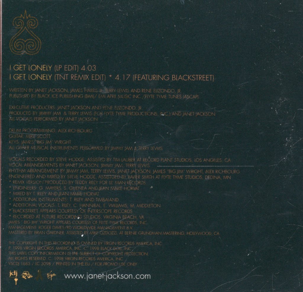 Janet Jackson - I Get Lonely - Cd