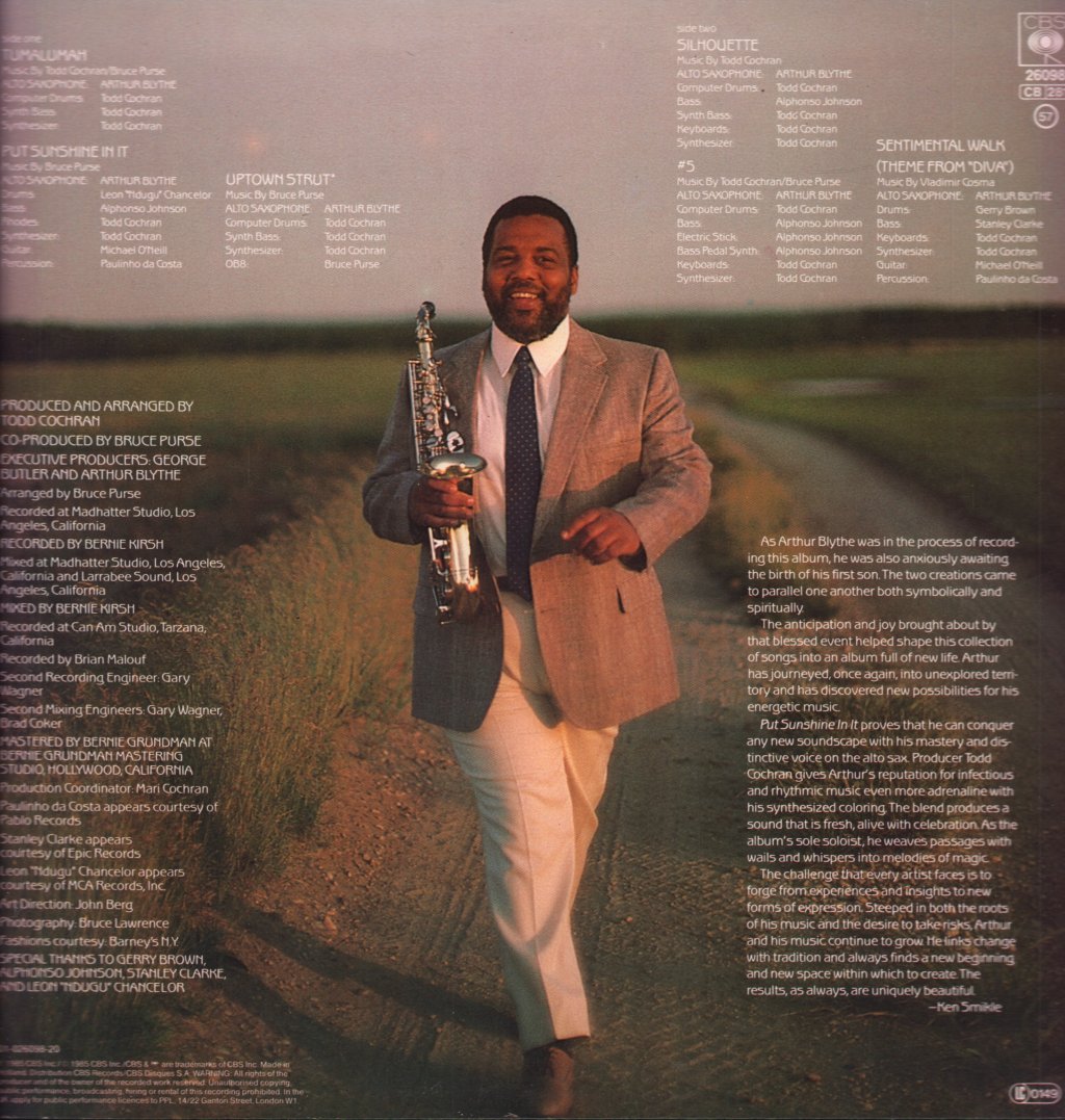 Arthur Blythe - Put Sunshine In It - Lp