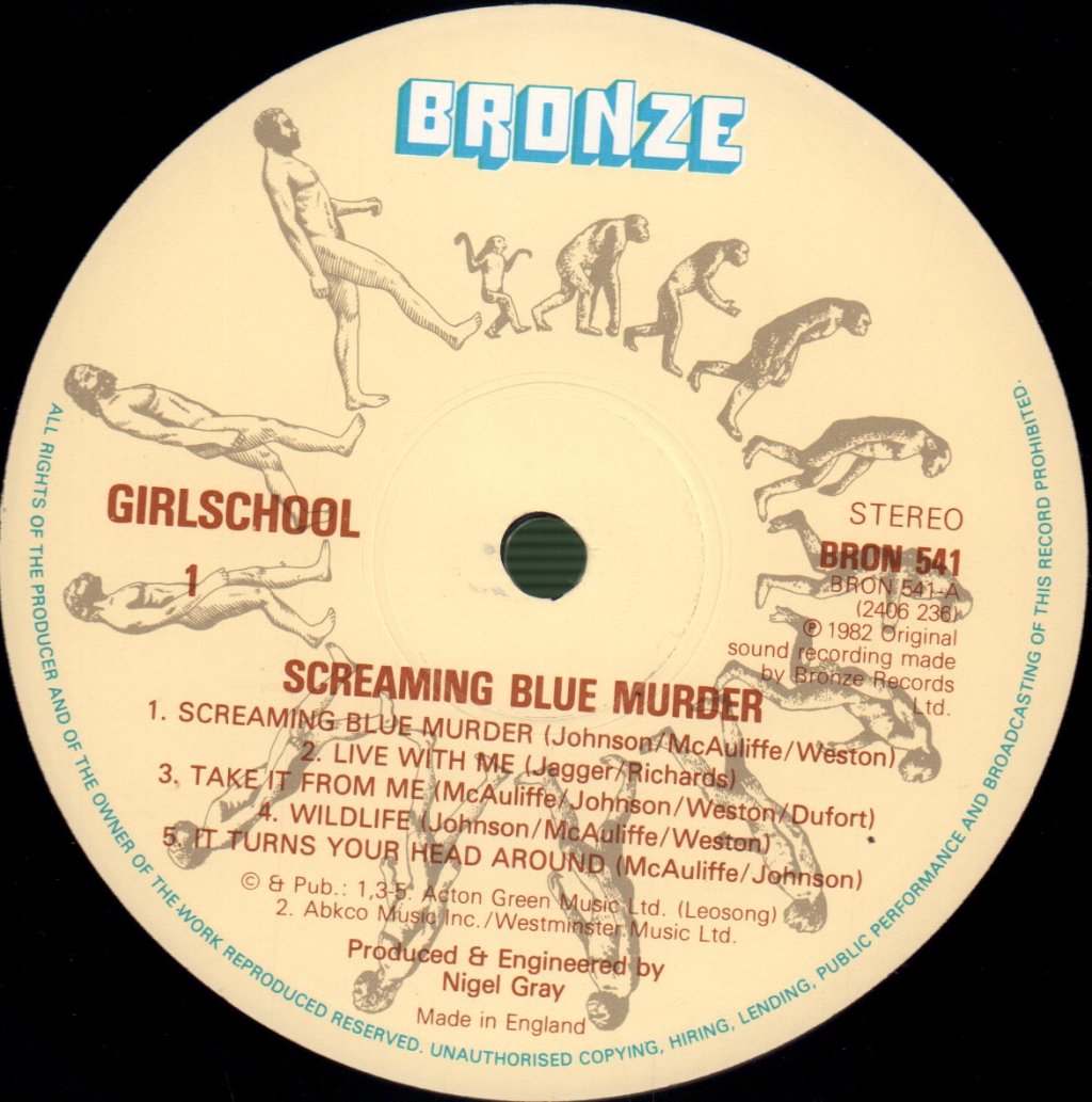 Girlschool - Screaming Blue Murder - Lp