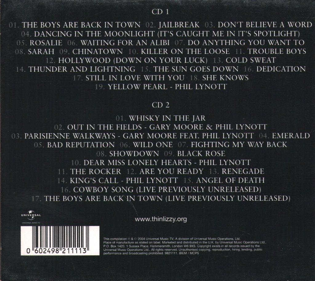 Thin Lizzy - Greatest Hits - Double Cd