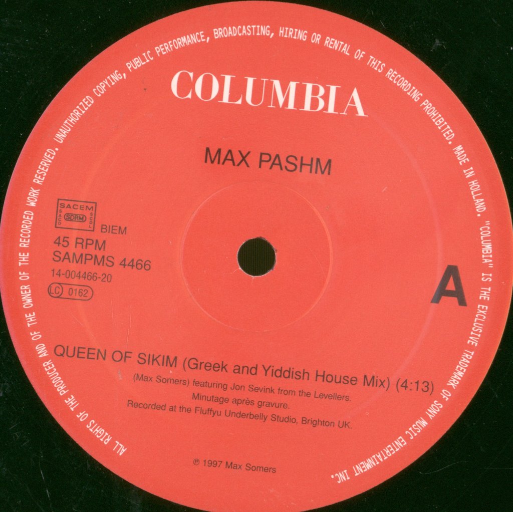 Max Pashm - Queen Of Sikim - 12 Inch