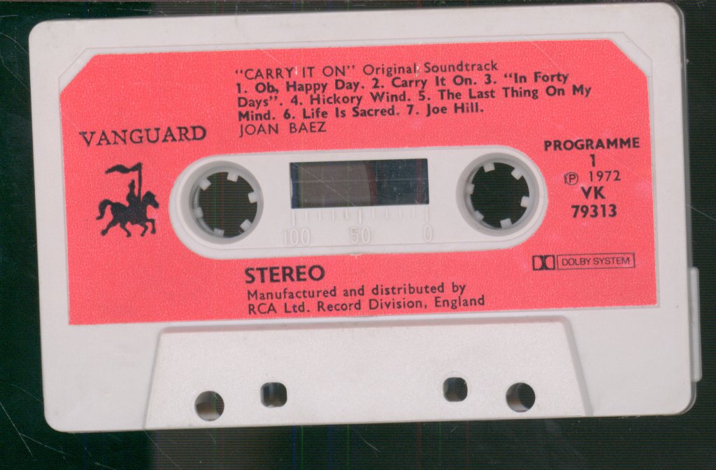 Joan Baez - "Carry It On." Original Sound-Track Album - Cassette