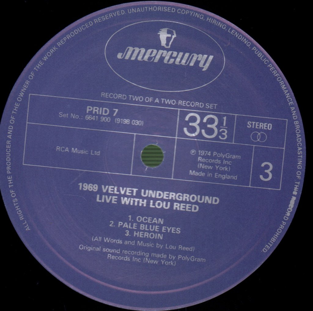 Velvet Underground - 1969 Velvet Underground Live - Double Lp
