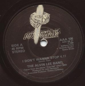 Alvin Lee Band - I Don't Wanna Stop - 7 Inch