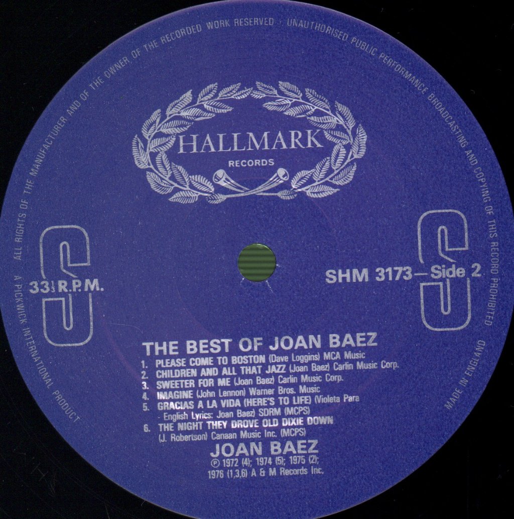 Joan Baez - Best Of Joan Baez - Lp