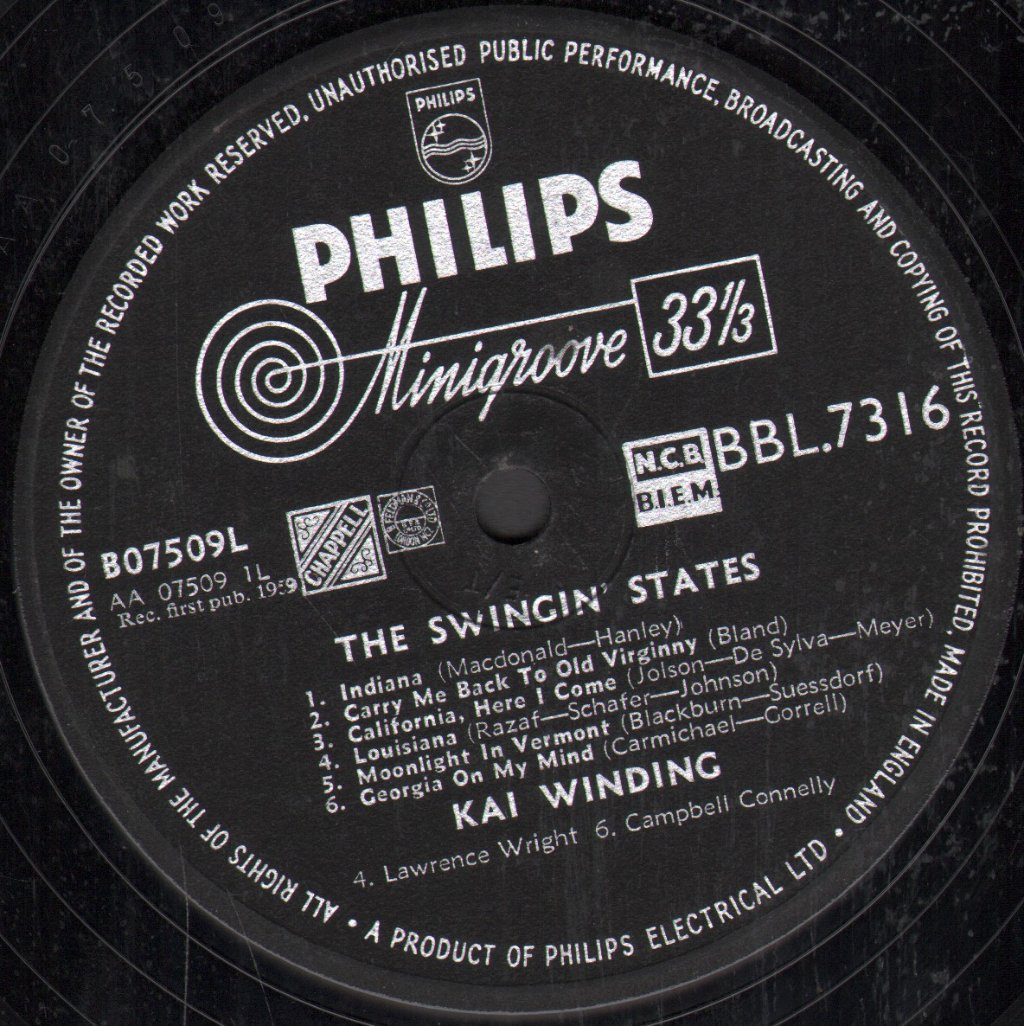 Kai Winding Orchestra - Swingin' States - Lp