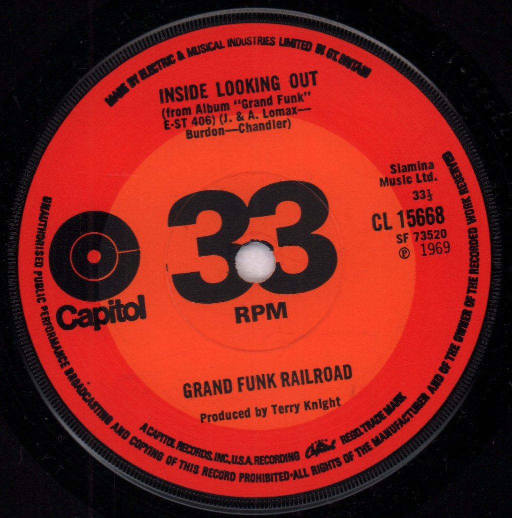 Grand Funk Railroad - Inside Looking Out - 7 Inch