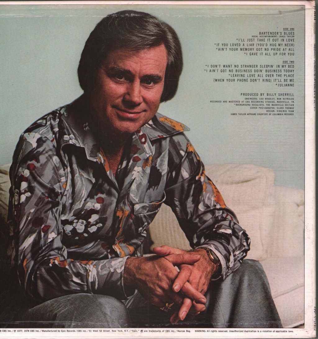 George Jones - Bartender's Blues - Lp