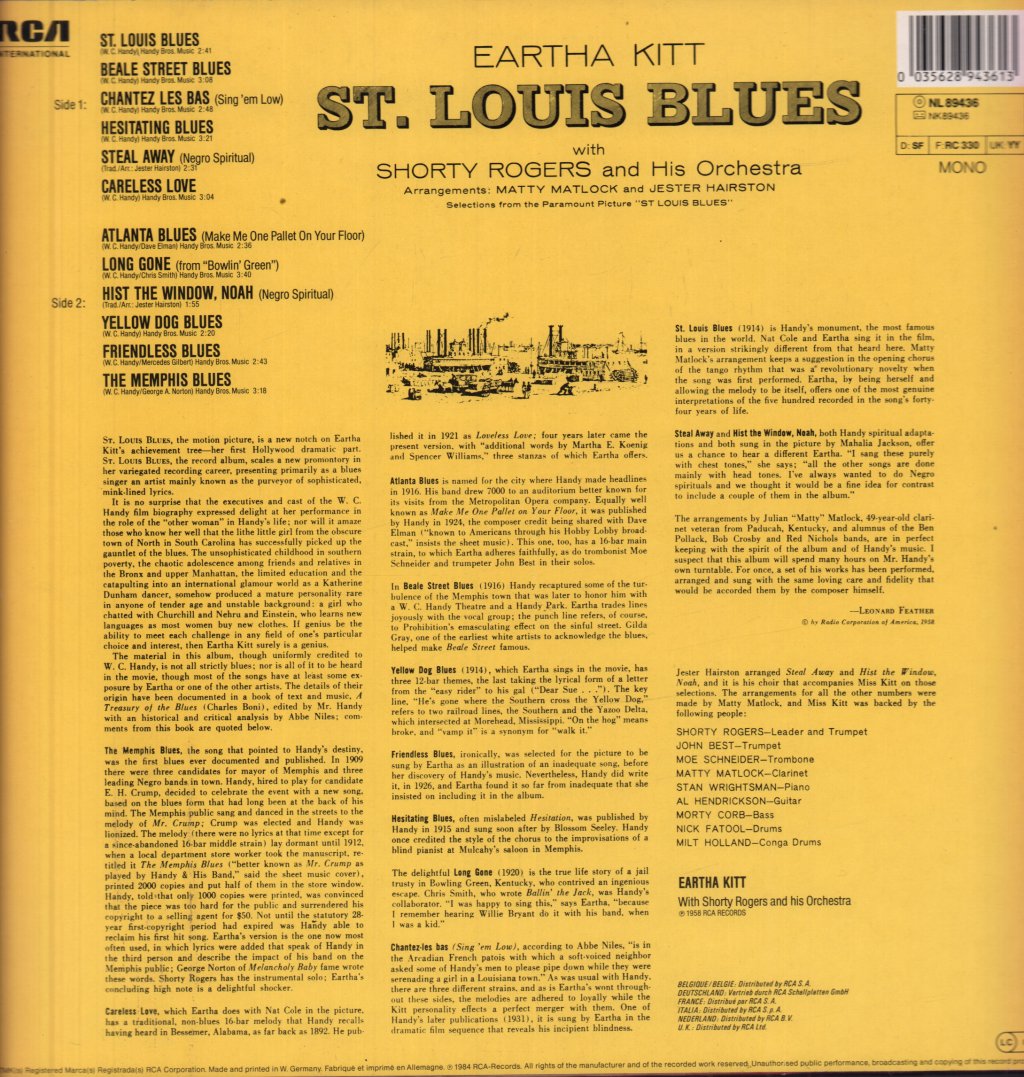 Eartha Kitt - St. Louis Blues - Lp