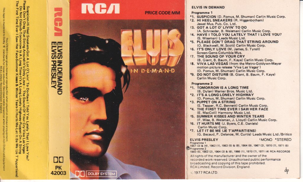 Elvis Presley - Elvis In Demand - Cassette