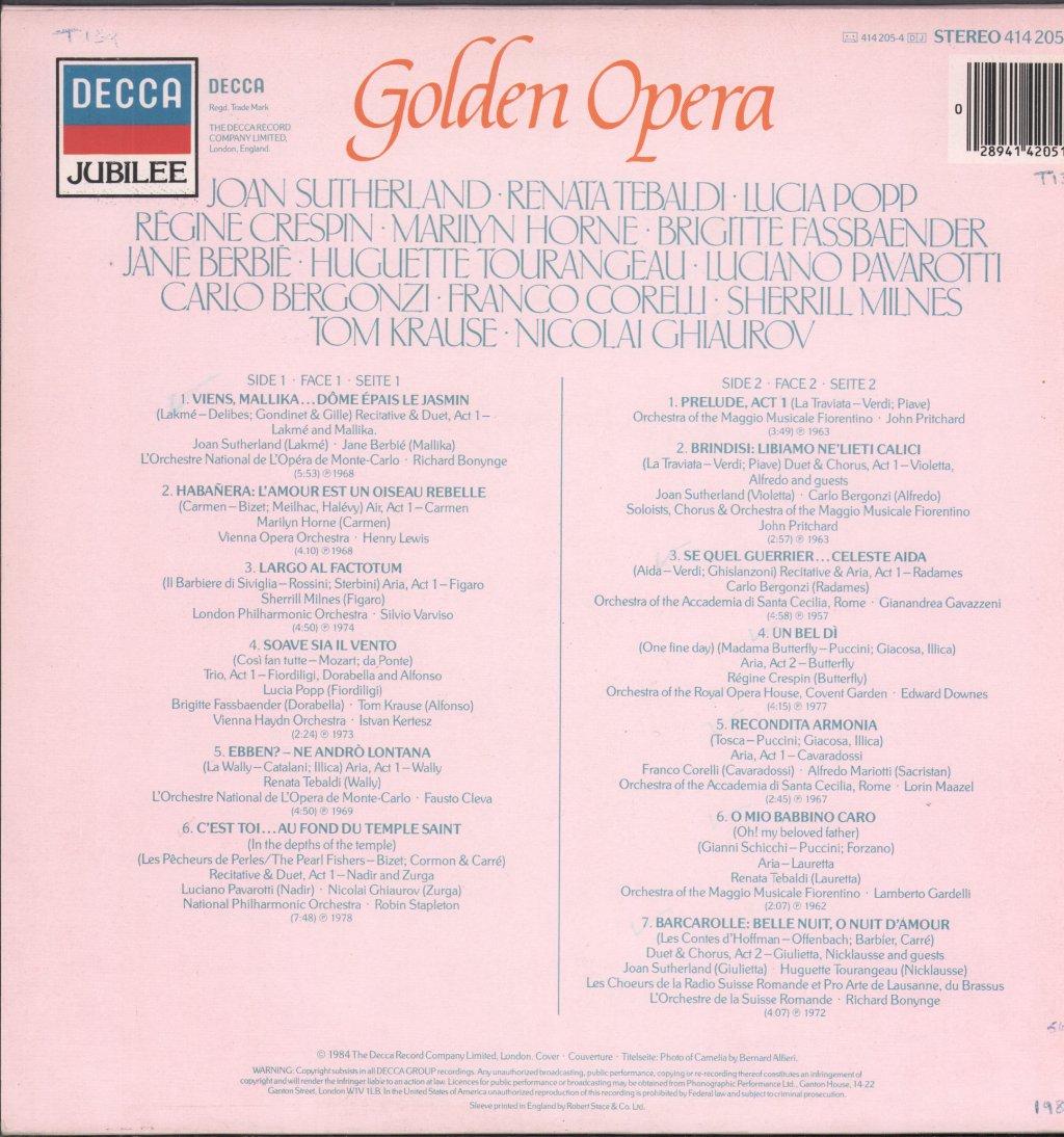 Various Artists - Golden Opera - Lp