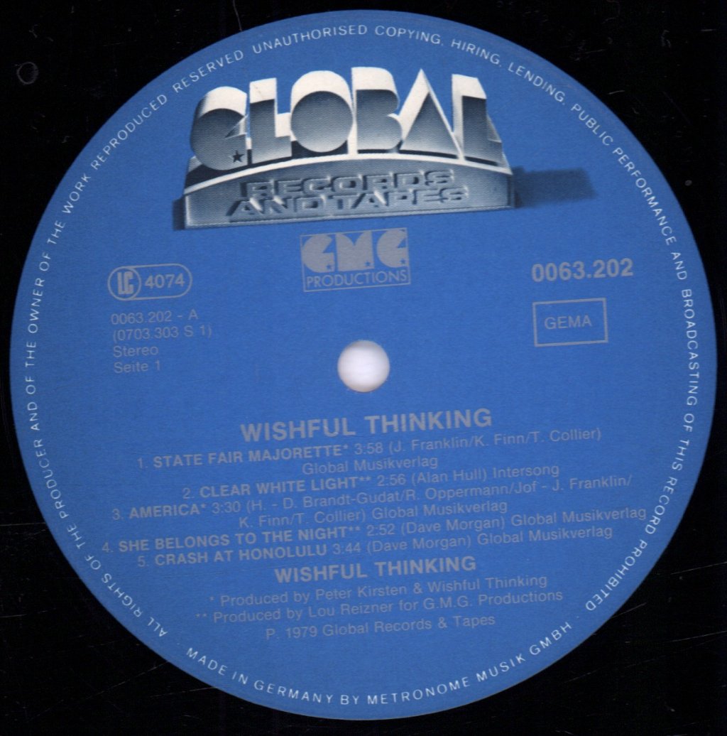 Wishful Thinking (60'S/70'S Group) - Wishful Thinking - Lp