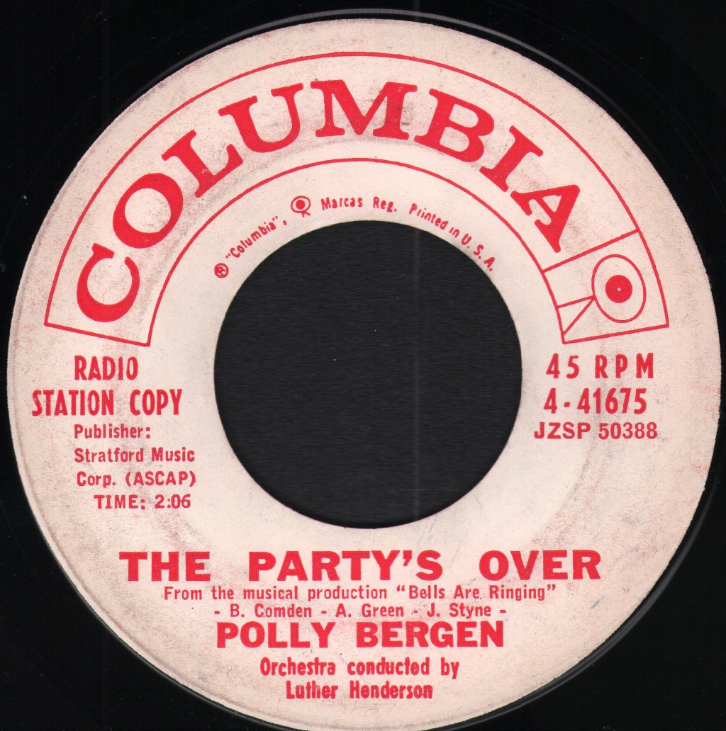 Polly Bergen - Party's Over / Do It Yourself - 7 Inch