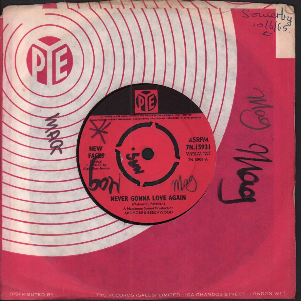 New Faces - Never Gonna Love Again - 7 Inch