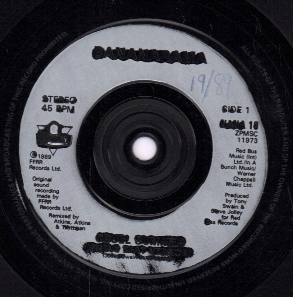 Bananarama - Cruel Summer '89 - 7 Inch