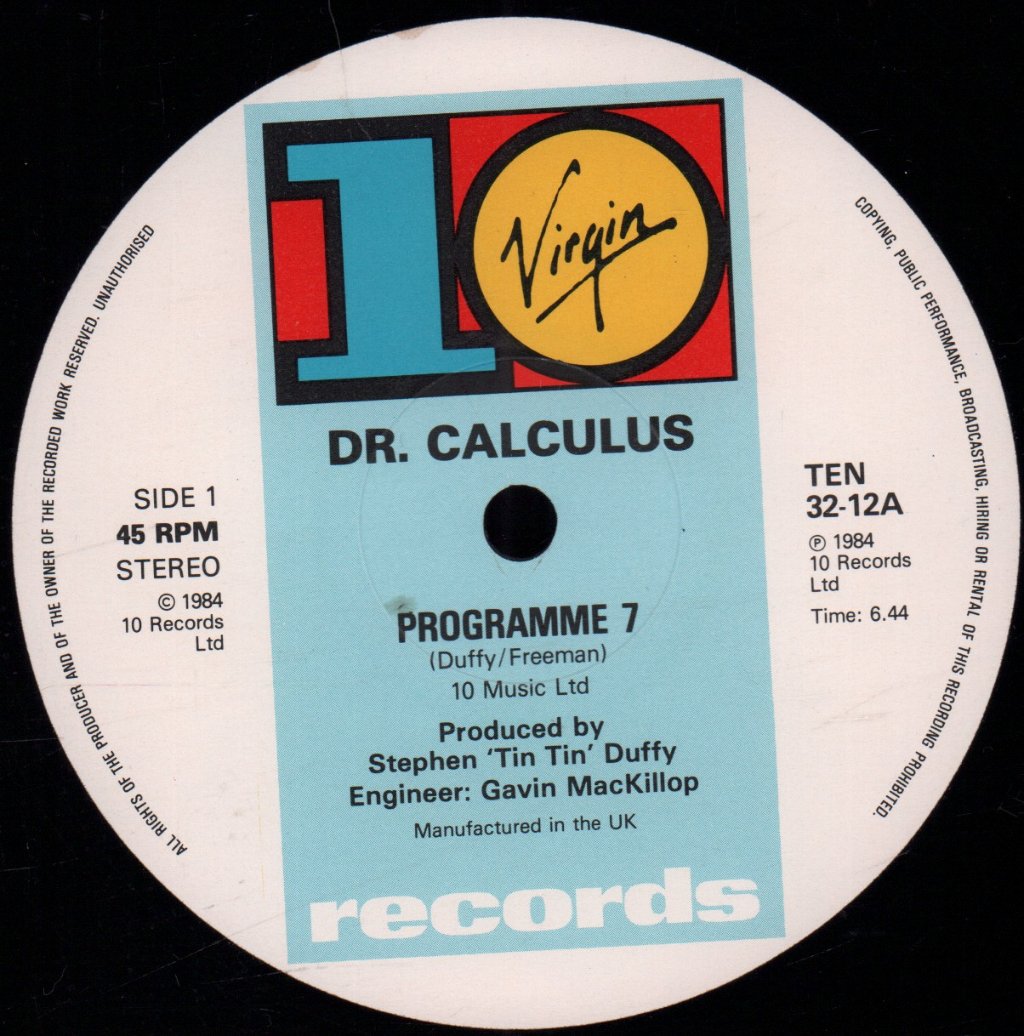 Dr Calculus - Programme 7 - 12 Inch