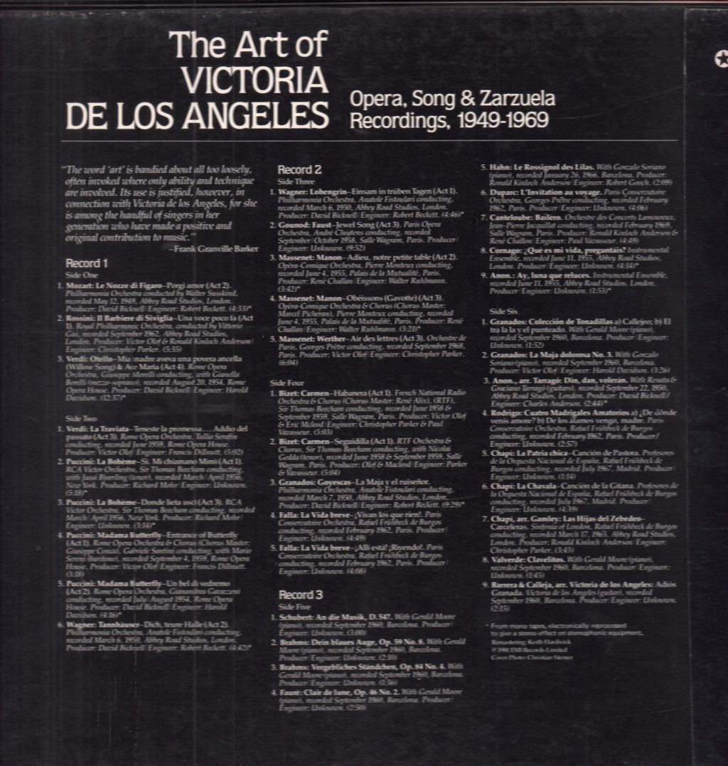 Victoria De Los Angeles - Art Of - Lp