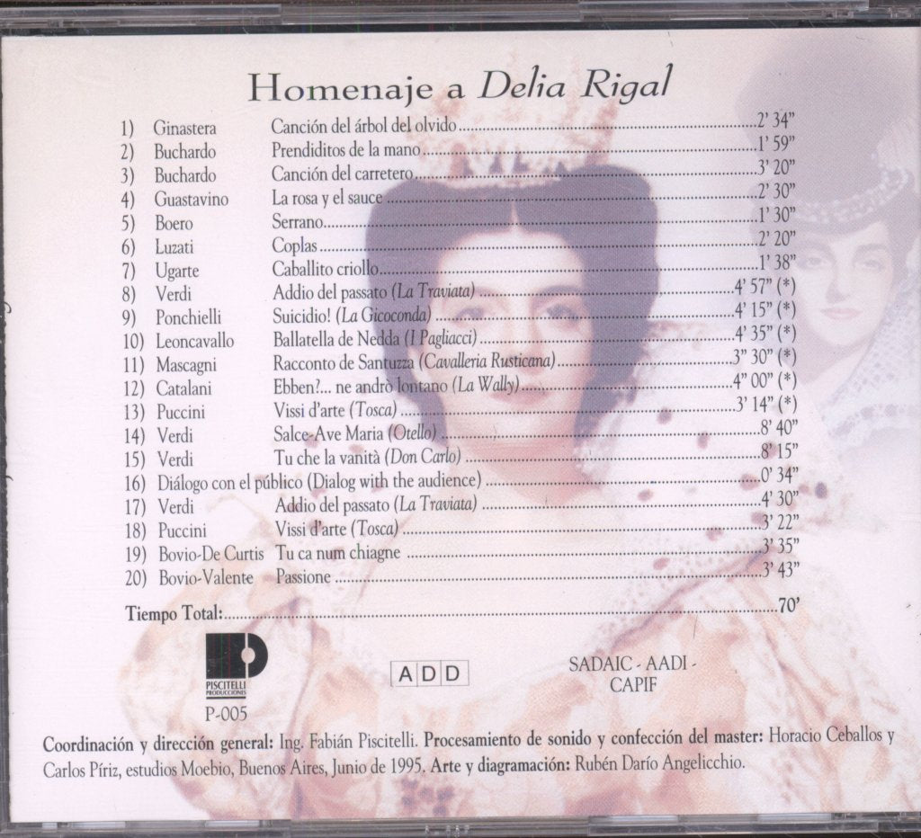 Delia Rigal - Homenaje - Cd