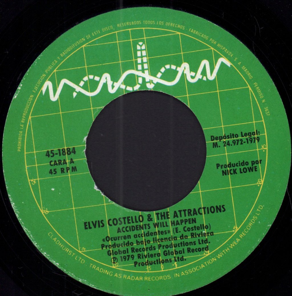 Elvis Costello & The Attractions - Accidents Will Happen - 7 Inch