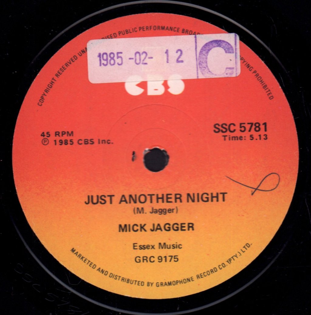 Mick Jagger - Just Another Night - 7 Inch
